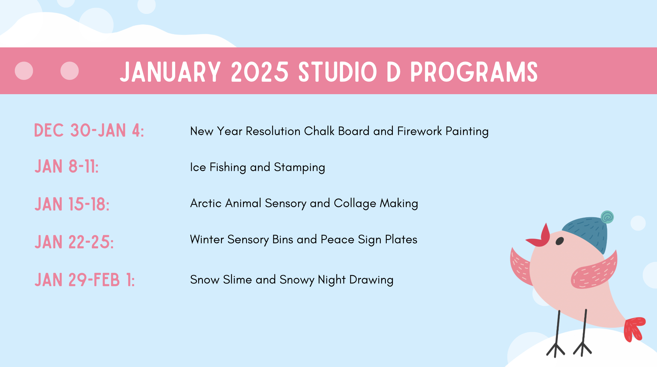 January 2025 Studio D Programming